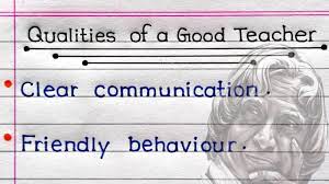 qualities of a good teacher