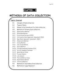 method of data collection