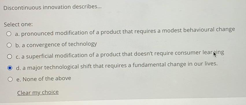 discontinuous innovation