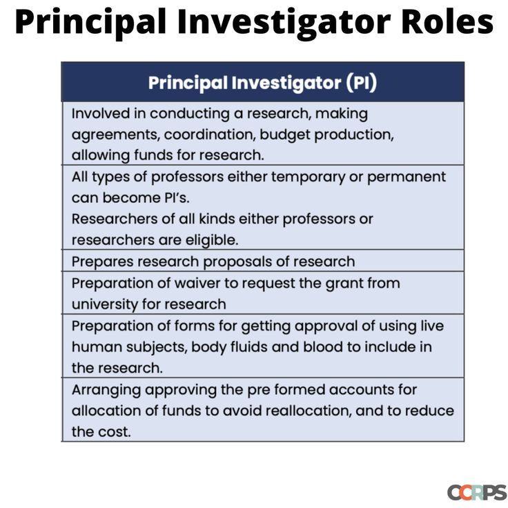 principal investigator