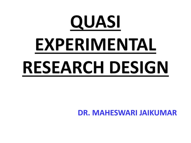 quasi experimental research